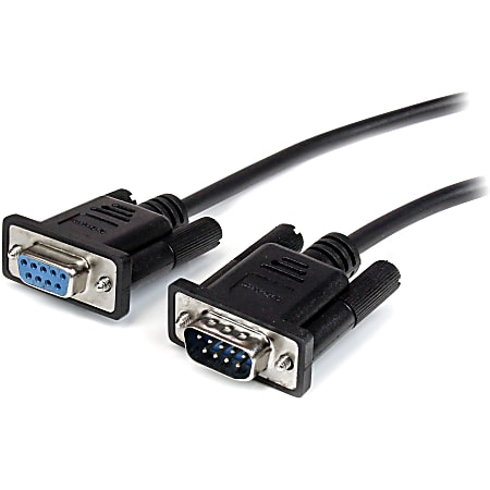 StarTech.com 2m Black Straight Through DB9 RS232 Serial Cable - M/F