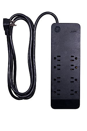 GE UltraPro 8-Outlet Surge Protector, 8&#x27;, Black