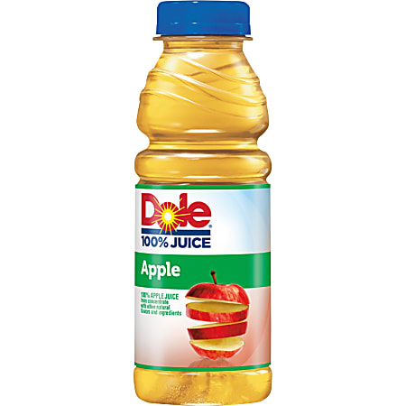 Dole Bottled Apple Juice - 15.20 fl oz (450 mL) - Bottle - 12 / Carton