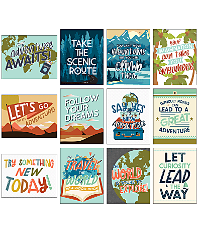 Carson Dellosa Education Mini Poster Set, Explore, Set Of 12 Posters