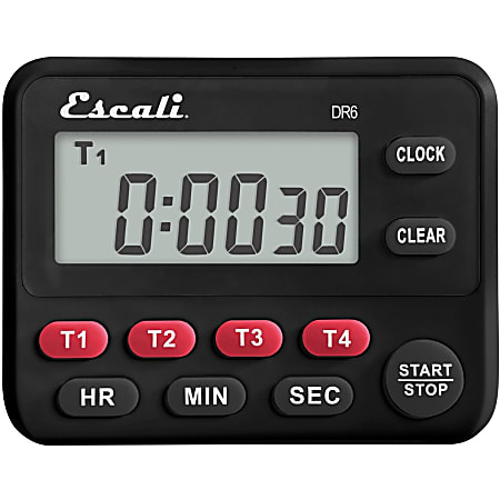 Escali® Four Event 4-Day Wall-Mountable Digital Timer, Black