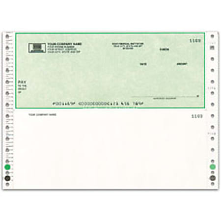Multipurpose Continuous Checks, 1-Part, Top Check, Box Of 250