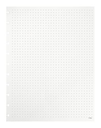 TUL® Discbound Notebook Refill Pages, Letter Size, Dot Grid Format, 100 Pages (50 Sheets), White