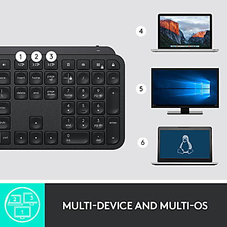 Logitech MX Keys Wireless Illuminated Keyboard Black 920 009295