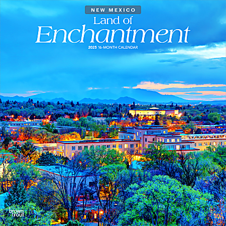 2025 BrownTrout Land of Enchantment New Mexico Places Monthly Square Wall Calendar, 12" x 12", American States, Jan to Dec 2025, 9781975483029