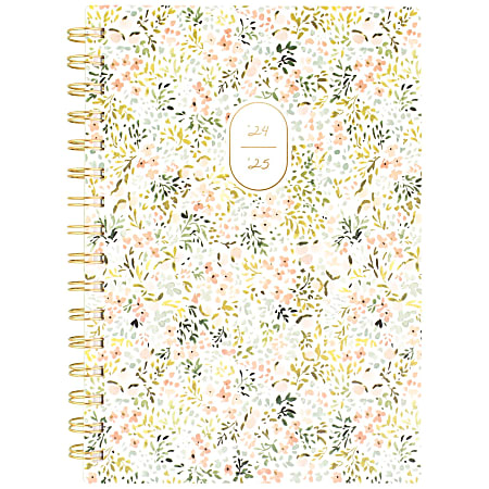 2024-2025 Cambridge® Leah Bisch™ Weekly/Monthly Academic Planner, 5-1/2" x 8-1/2", Petite Floral, July 2024 To June 2025, LB33-200A
