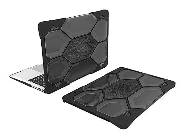 iBenzer Hexpact - Notebook shell case - 13" - black - for Apple MacBook Air 13.3" (Mid 2012, Mid 2013, Early 2014, Early 2015, Mid 2017)
