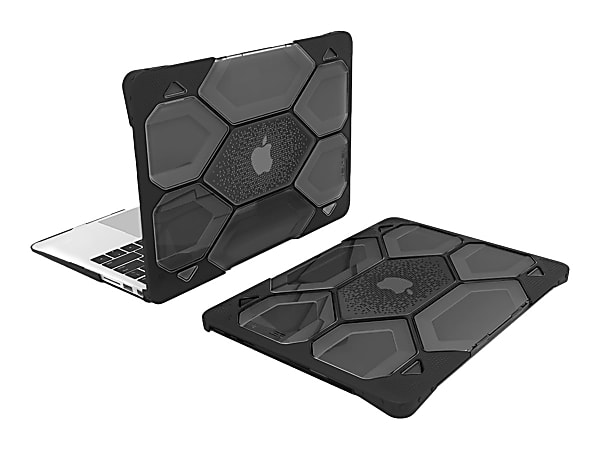 iBenzer Hexpact - Notebook shell case - 13" - black - for Apple MacBook Air 13.3" (Mid 2012, Mid 2013, Early 2014, Early 2015, Mid 2017)