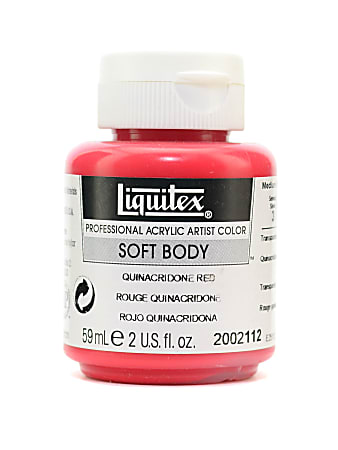 Liquitex Soft Body Professional Artist Acrylic Colors, 2 Oz, Red, Pack Of 2