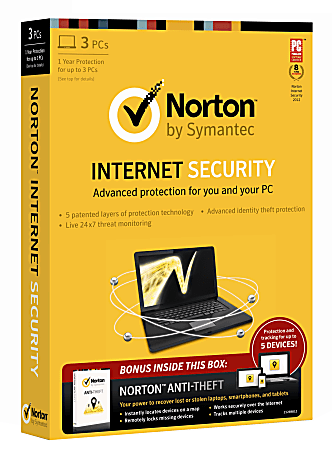 Norton™ Internet Security & Anti-Theft, For PC/Mac/Android, Traditional Disc