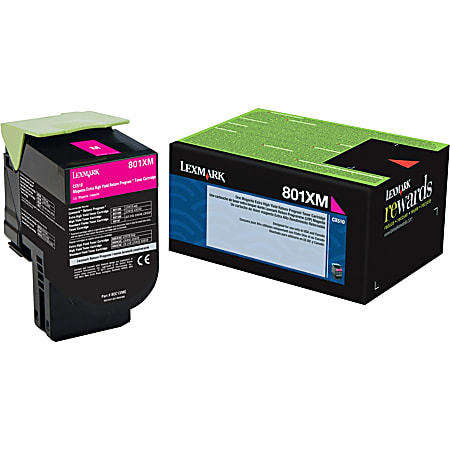 Lexmark&trade; 80C1XM0 Magenta High Yield Toner Cartridge