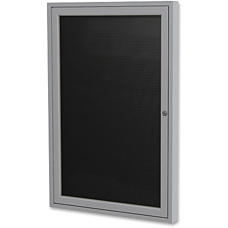 Ghent Aluminum Frame Enclosed Indoor Letterboard - 36" Height x 24" Width - Shatter Resistant, Lock, Weather Resistant, Durable - Aluminum Frame - 1 Each