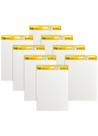 Post-it Super Sticky Easel Pad, 25" x 30", White, Pack of 8 Pads