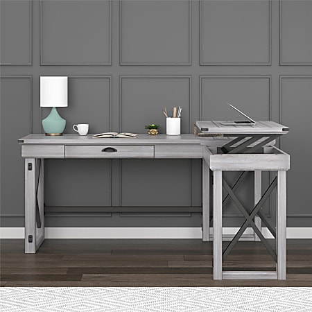 Ameriwood l 2025 shaped desk