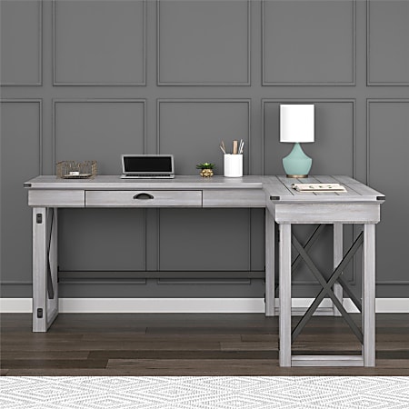 Whitewash computer desk sale