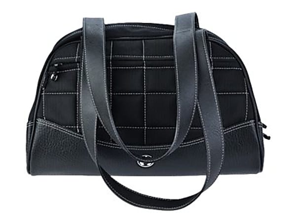 Mobile Edge Sumo Large Travel - Duffle bag - ballistic nylon, faux leather - black with white stitching