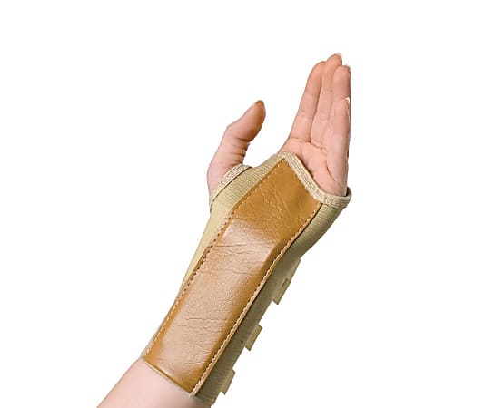 Medline Elastic Wrist Splint, Left, Medium, 7", Black