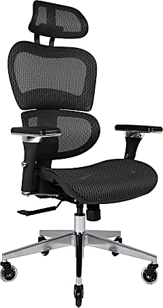 Nouhaus Ergo3D Ergonomic Fabric High-Back Office Chair, Black