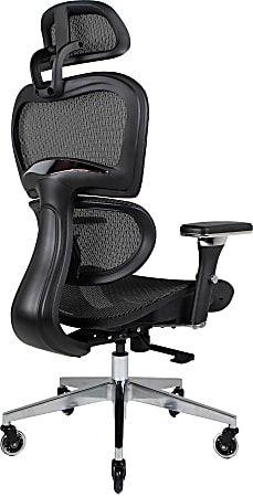 Nouhaus Ergo3D Ergonomic Fabric High Back Office Chair Black Coffee ODP Business Solutions