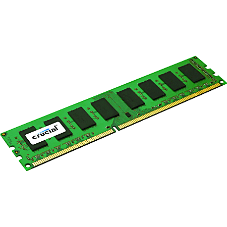 Crucial 8GB (1 x 8 GB) DDR3 SDRAM Memory Module - 8 GB (1 x 8 GB) - DDR3-1600/PC3-12800 DDR3 SDRAM - CL11 - 1.35 V - ECC - Registered - 240-pin - DIMM