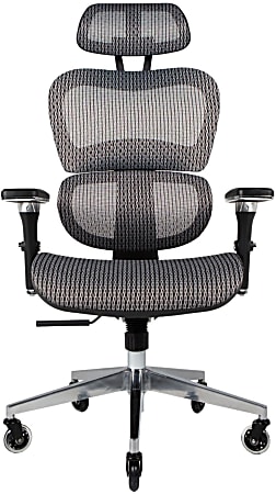 Nouhaus Ergo3D Ergonomic Fabric High-Back Office Chair, Silver