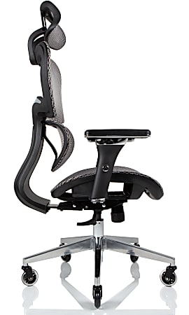 Nouhaus Ergo3D Ergonomic Fabric High Back Office Chair Silver Gray