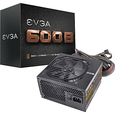 EVGA 600B Bronze Power Supply - Internal - 110 V AC, 220 V AC Input - 600 W - 1 +12V Rails - 85% Efficiency