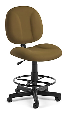 OFM Comfort Series Superchair Task Chair With Drafting Kit, Taupe/Black, 105-DK-806