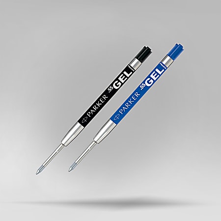 2 x Genuine Parker BALLPOINT Pen Refill Fine or Medium BLUE or