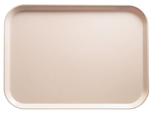 Cambro Camtray Rectangular Serving Trays, 15" x 20-1/4", Light Peach, Pack Of 12 Trays