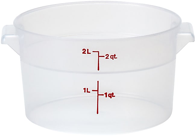 Cambro Translucent Round Food Storage Containers, 2 Qt, Pack Of 12 Containers