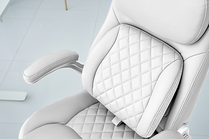 NOUHAUS - Posture Ergonomic PU Leather Office Chair - White