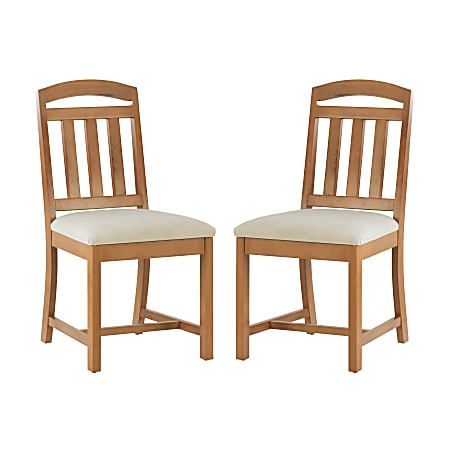 Linon Penner Side Chairs, Beige/Brown, Set Of 2