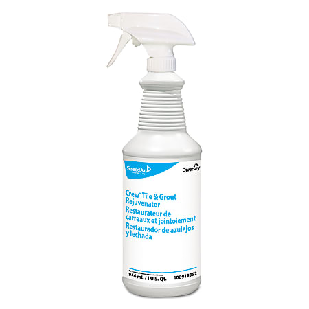 Diversey™ Crew® Tile And Grout Rejuvenator, Unscented, 32 Oz, Pack Of 12 Bottles