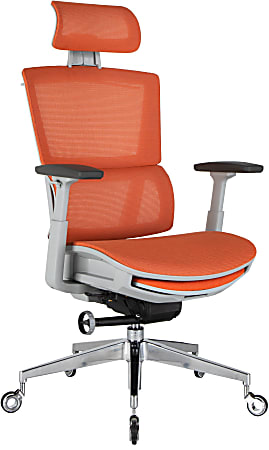 Nouhaus Rewind Ergonomic Fabric High-Back Executive Office Chair, Orange
