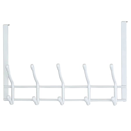 Better Houseware 2-Tier Over-Door Hook Rack, 9-1/4"H x 20"W x 4"D, White
