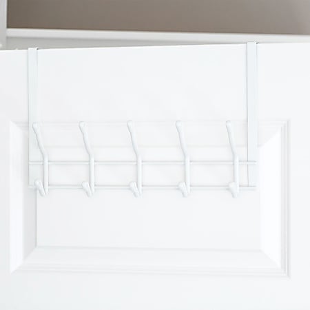 Better Houseware 2 Tier Over Door Hook Rack 9 14 H x 20 W x 4 D White ...