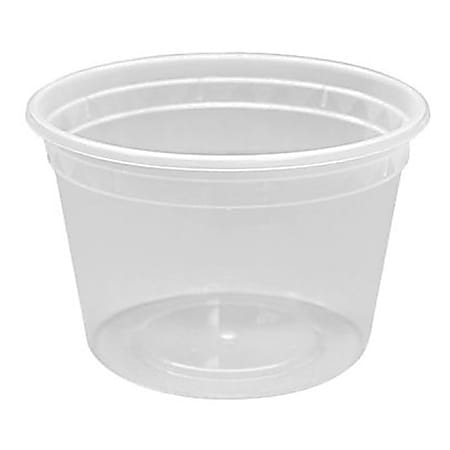 Karat Poly Deli Containers With Lids, 16 Oz, Clear, Pack Of 240 Containers/Lids