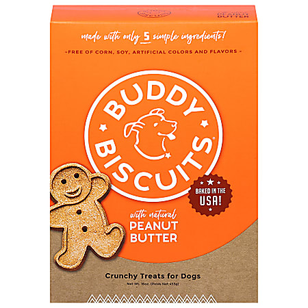 Cloud Star Buddy Crunchy Biscuit Treats, Peanut Butter, 16 Oz, Total Qty 6