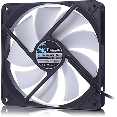 Fractal Design Silent R3 140mm Cooling Fan White - 5.51" Maximum Fan Diameter - 419.7 gal/min Maximum Airflow - 1000 rpm - Rifle Bearing - 3-pin - Case