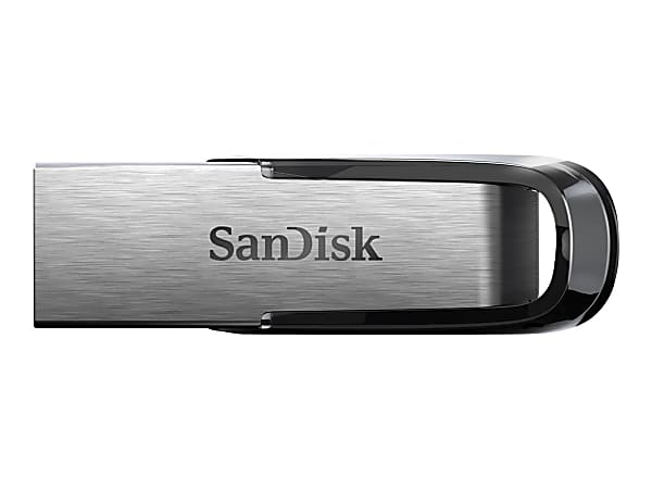 SanDisk Ultra Flair USB 3.0 Flash Drive 128GB Silver - Office Depot