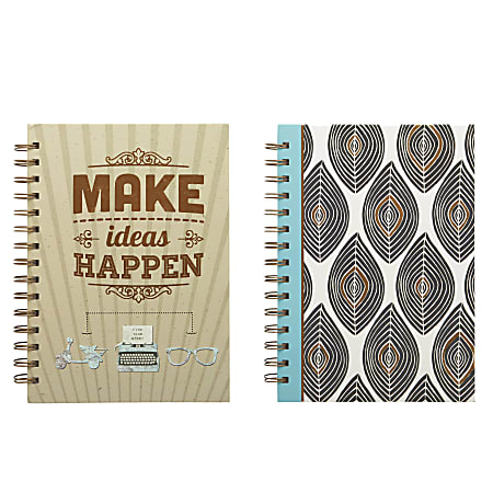 Markings by C.R. Gibson® Twin-Wire Journal, Medium, 6 3/8" x 8 1/2", Ruled, 192 Pages (96 Sheets), Assorted Colors
