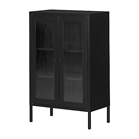 South Shore Kodali 25-1/2”W Accent Cabinet, Black