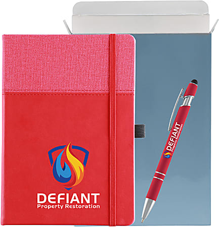 Custom Full Color Newport Journal & Ultima Gift Set, 8-1/4”, Assorted