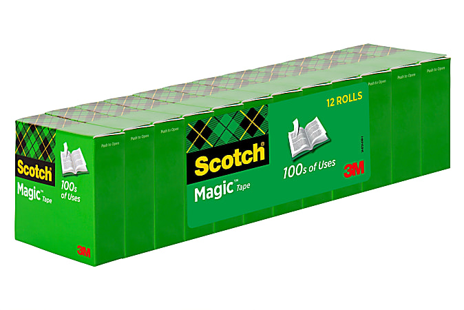 Office Tape: 3M™ Scotch™, 810, 3/4 in x 108 ft, 1 in Tape Core Dia,  Transparent, Matte, 3M™