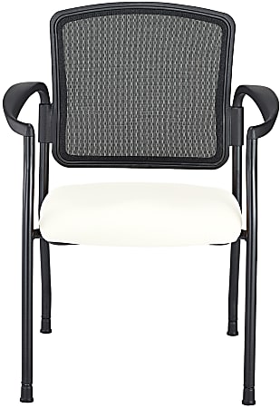 WorkPro® Spectrum Series Stacking Guest Chair with Antimicrobial Protection, With Arms, White, Set Of 2 Chairs