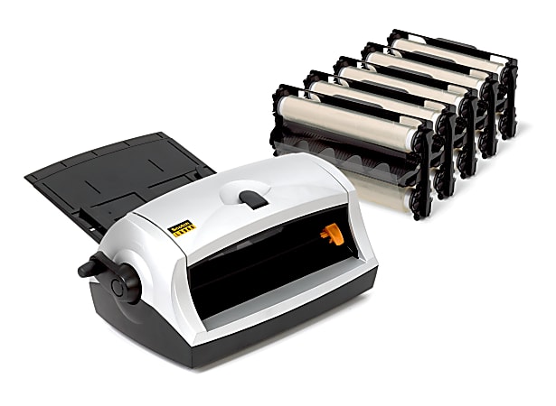 Scotch Cold Laminating Machine 8.5" Laminator Value Pack, 5 cartridges