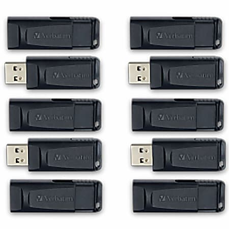 Verbatim Store 'n' Go USB-A Flash Drives, 32GB, Black, Pack Of 10 Drives
