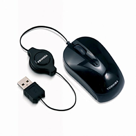 Toshiba USB Optical Retractable Mini Mouse - Optical