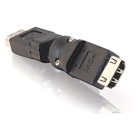 C2G 360° Rotating HDMI Female to HDMI Female Coupler - 1 x HDMI Female Digital Audio/Video - 1 x HDMI Female Digital Audio/Video - Black